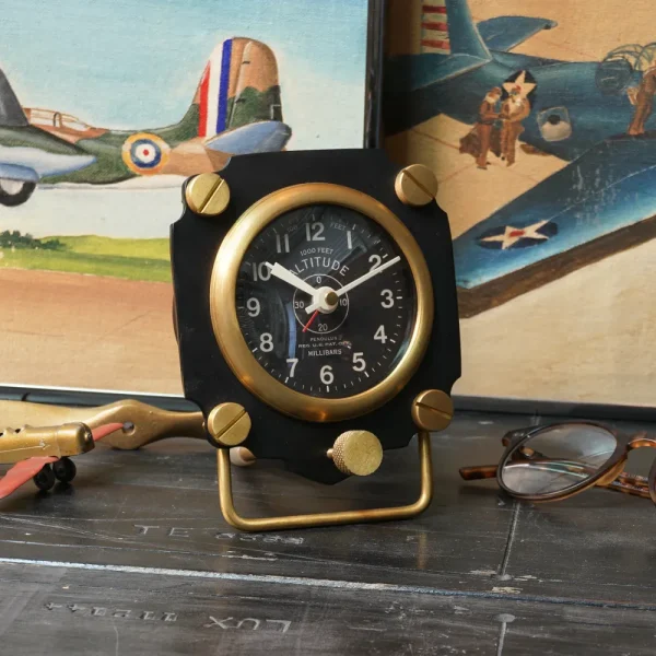 Sale Altimeter Alarm Clock Black Table Clocks