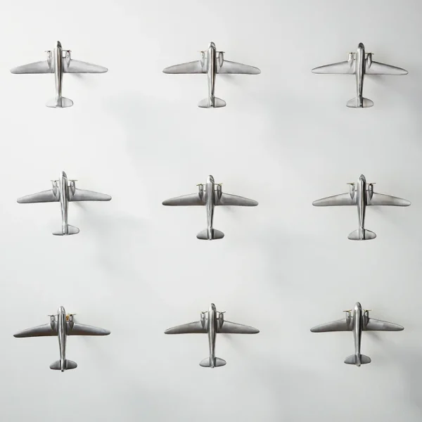 Hot Bomber Formation Aluminum Set Of 3 Wall Decor