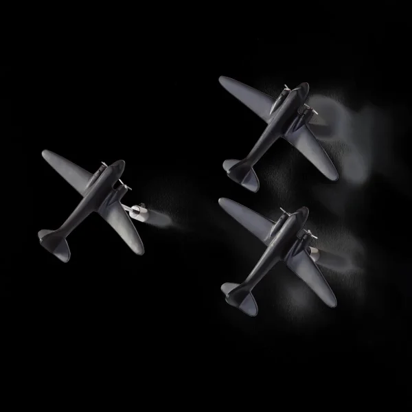 Cheap Bomber Formation Black Set Of 3 Decor