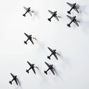 Cheap Bomber Formation Black Set Of 3 Decor