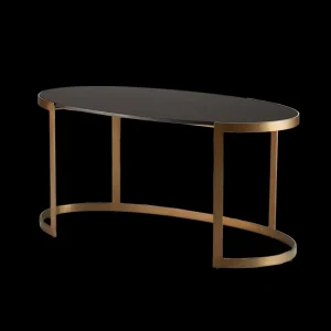 Cheap Ellipse Writing Desk Antique Gold Tables