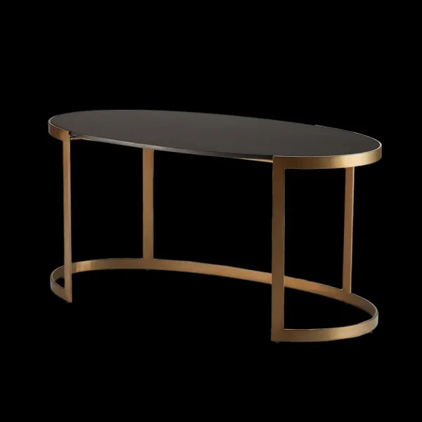 Cheap Ellipse Writing Desk Antique Gold Tables
