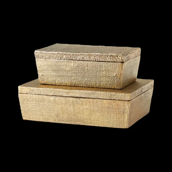 New Hemp Box Large Antique Brass Trays/Boxes