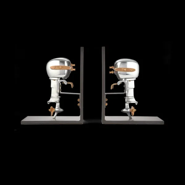Online Outboard Motor Bookends Aluminum Bookends