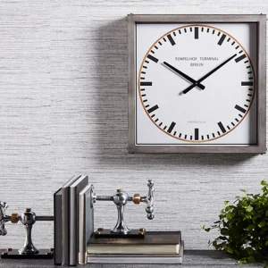 Fashion Tempelhof Terminal Clock Grey Wall Clocks